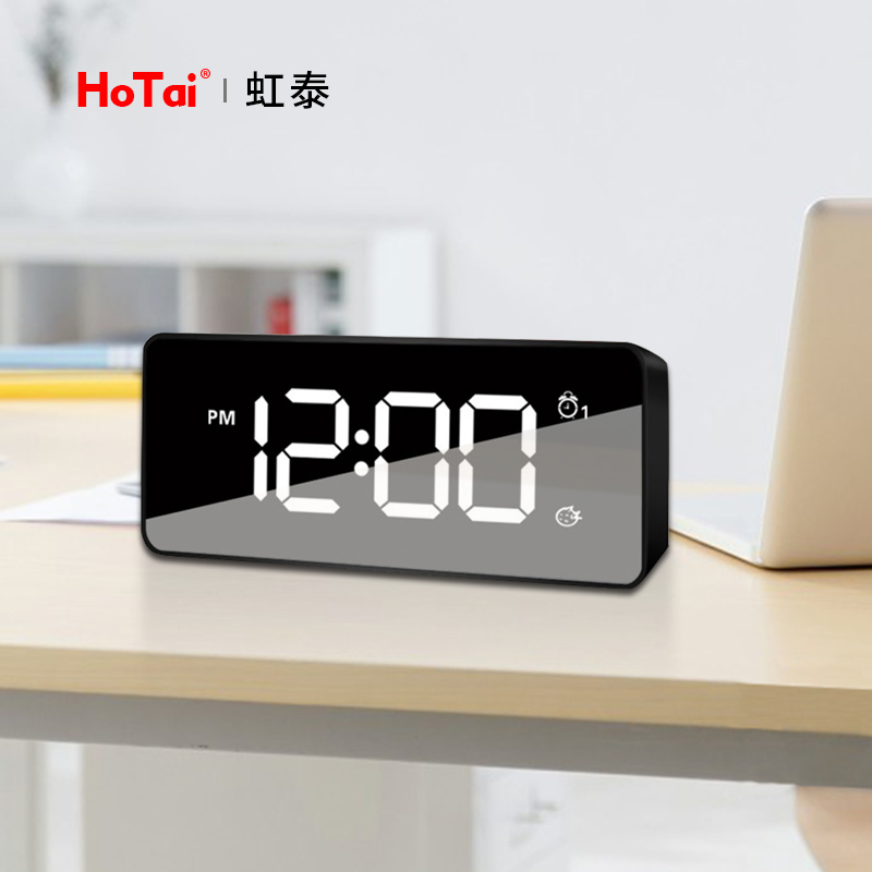 学生闹钟创意智能声控充电电子钟简C约个性音乐报时懒人钟卧室H80