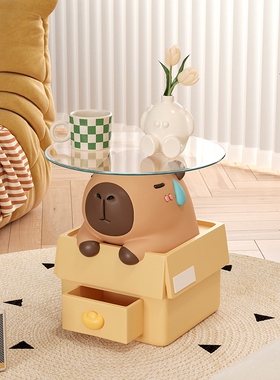 卡皮巴拉大型落地摆件q家居客厅电视柜沙发旁装饰茶几乔迁新居礼