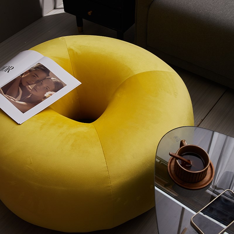 甜甜圈懒人沙发旁落地摆件榻榻z米客厅轻奢高档装饰品乔迁新居礼