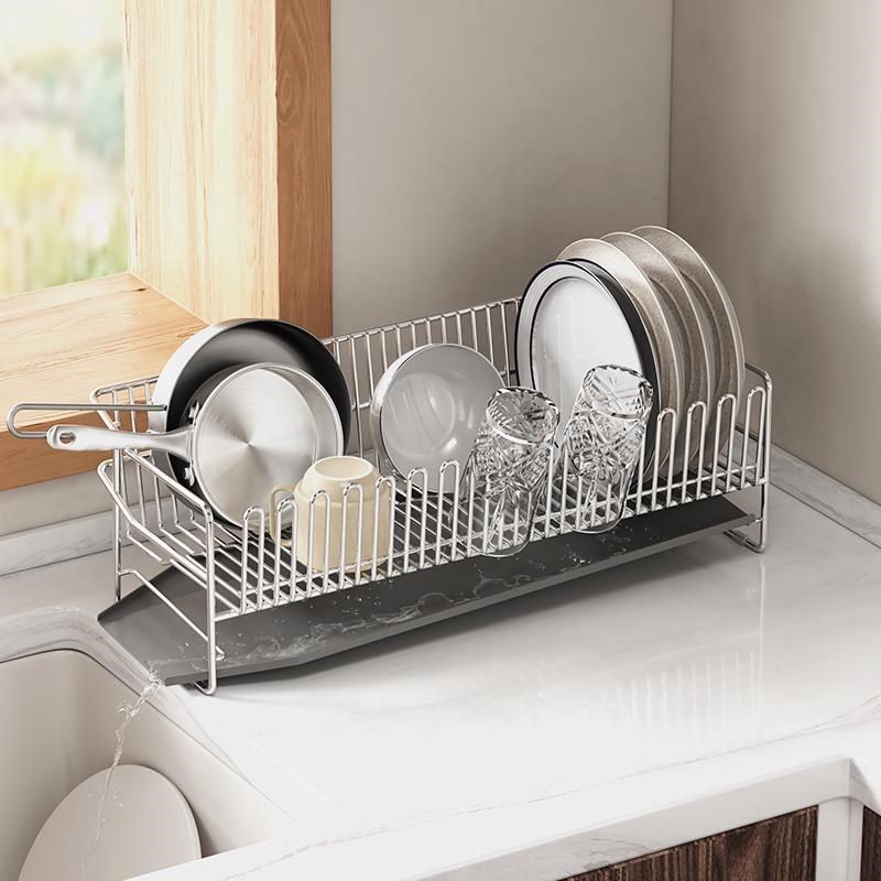 304不锈钢厨房碗碟架台面置z物架沥水架晾碗架水池碗筷碗盘收纳架