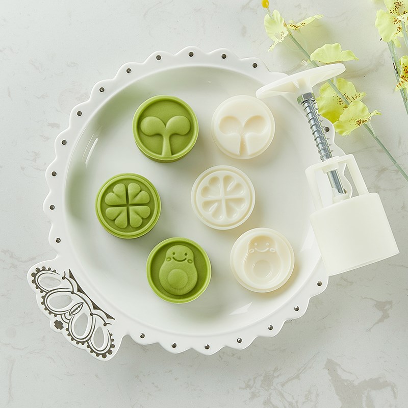 2024新款中秋月饼n模具手压式家用冰皮50克压花小号一模多底定制