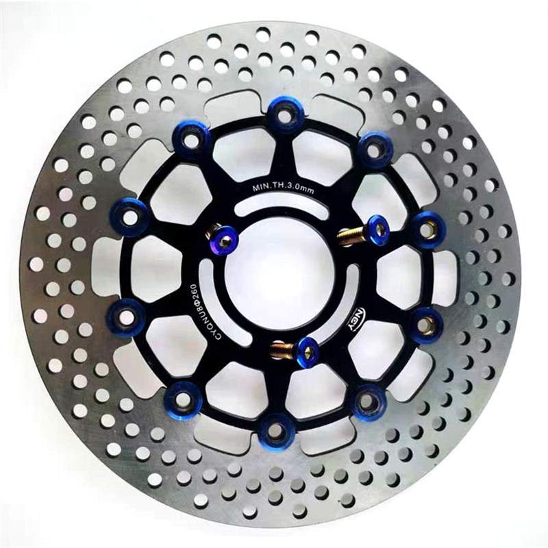 RPM260e浮动三孔大碟 刹车盘电摩骠骑BWS小龟战速改装洞洞浮动圆