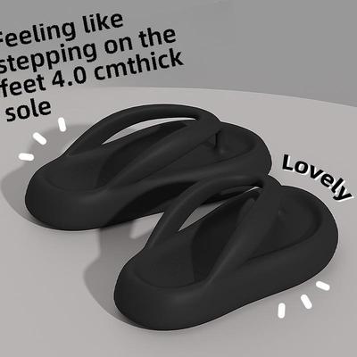厚底人字拖女款夏季外穿新款防滑休闲海边沙滩夹脚eva凉拖女