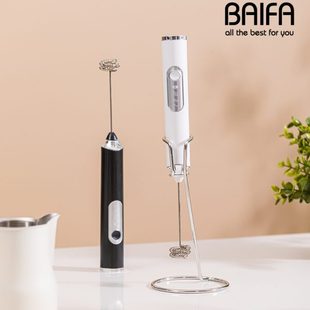 咖啡打泡器电动家用充电牛奶搅拌器奶盖打发奶泡机迷你手持打奶器