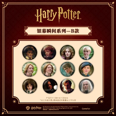 谷知谷知 comfor 哈利·波特银幕瞬间系列马口铁徽章盲盒
