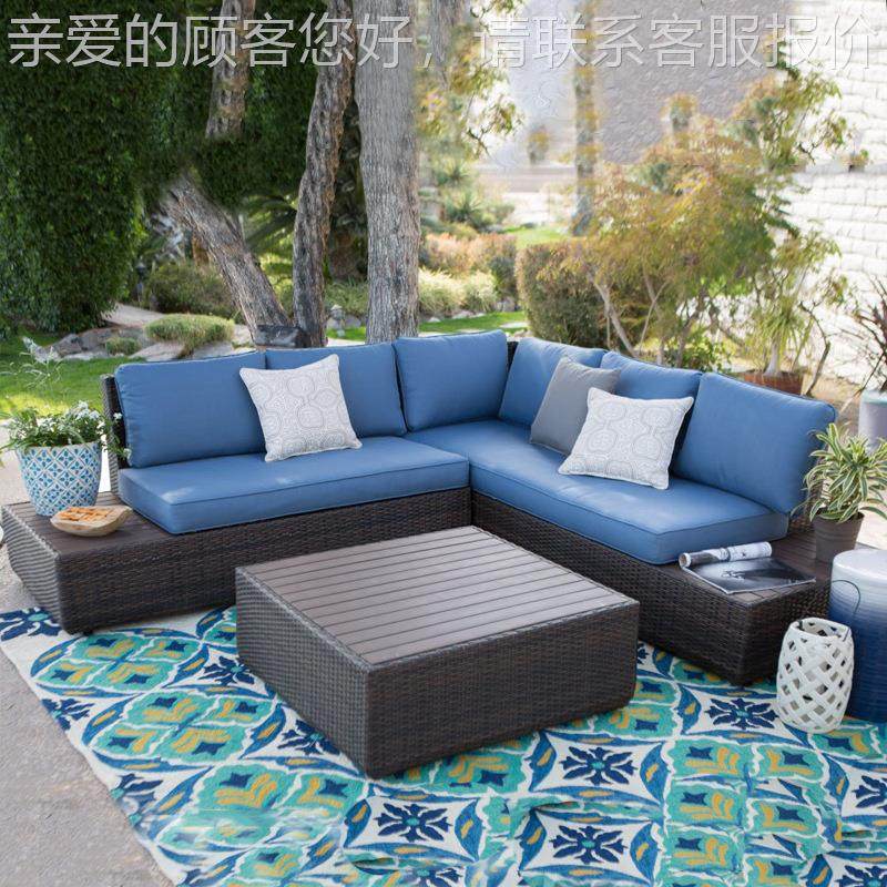 户外休藤编沙发庭院防水晒阳防藤台花闲园椅室外露台92转角沙发组,住宅家具,户外沙发,淘宝优惠券,粉丝福利购,淘宝优惠卷