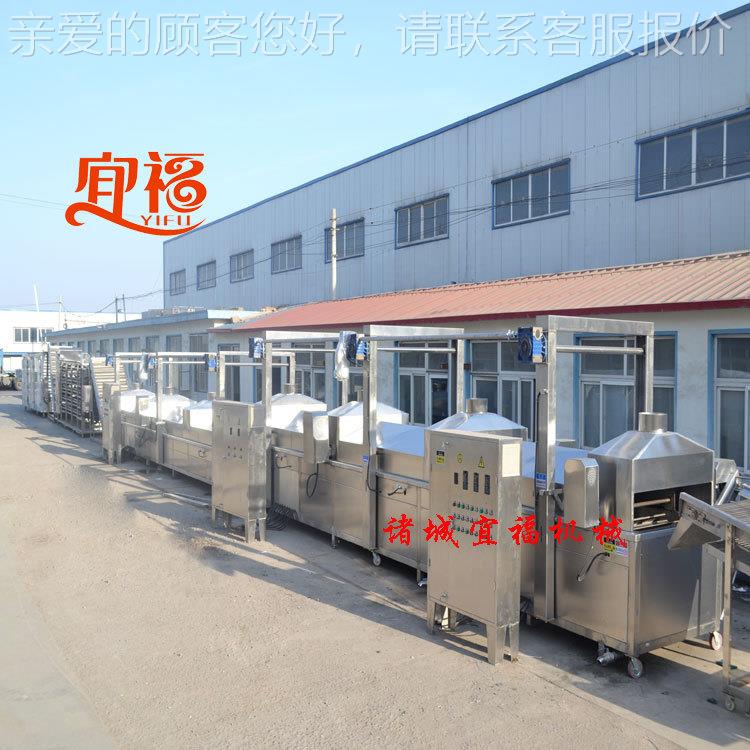 常德泡豆油炸机连炸机续豆泡油YFD-4000生产线 油炸哪家好宜福制