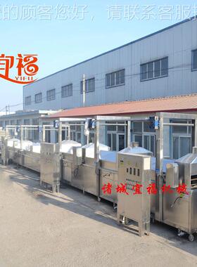 常德泡豆油炸机连炸机续豆泡油YFD-4000生产线 油炸哪家好宜福制