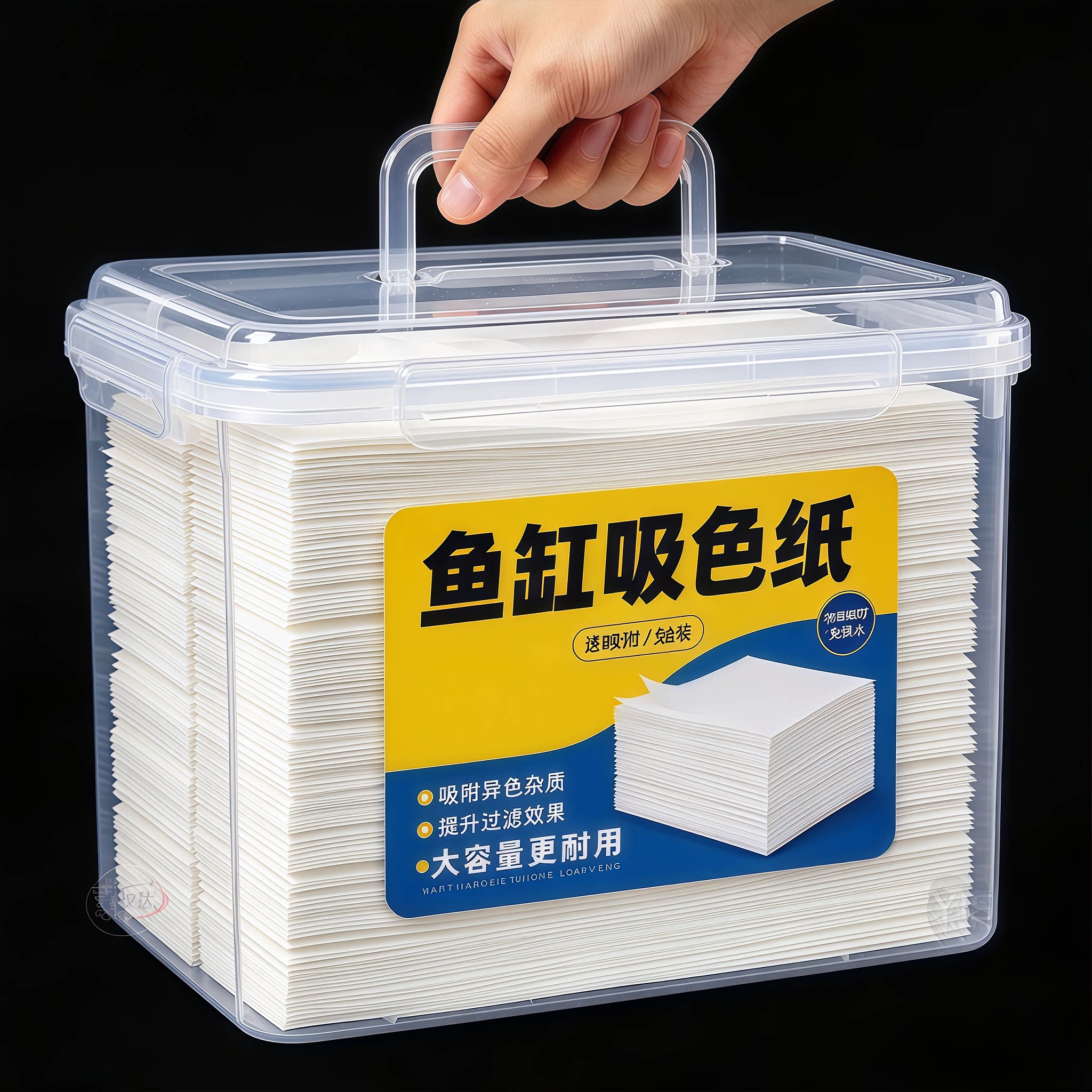 鱼缸黄水过滤水族箱吸色片透水滤布高密度净水材料过滤器吸色纸