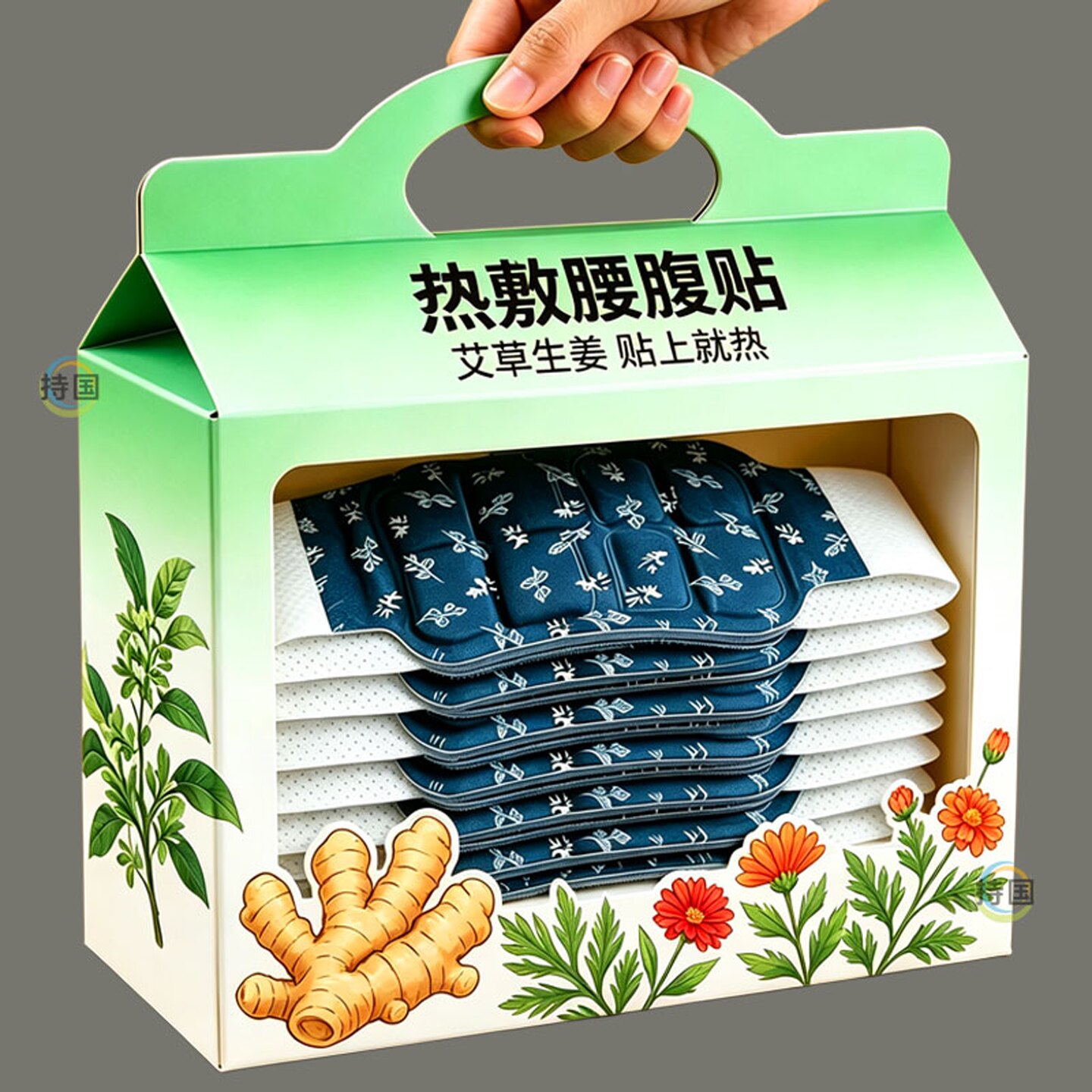 暖腰艾灸贴艾草热敷包暖腹腰部腹部蒸汽发热暖贴暖宝宝暖宫护腰带