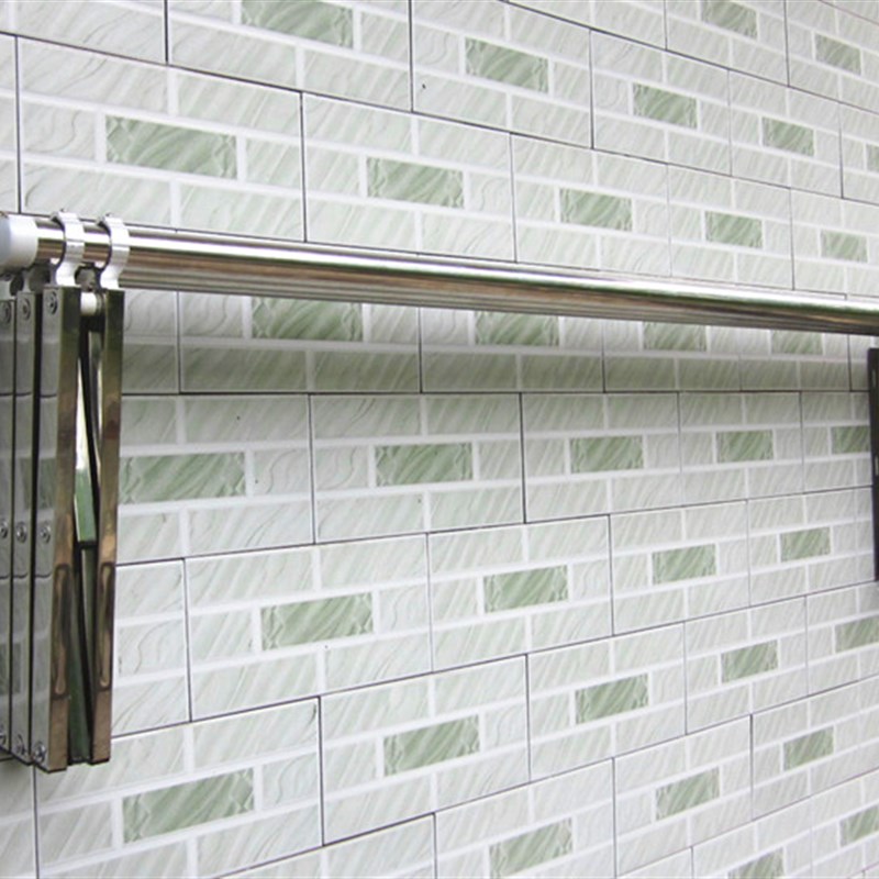 阳台窗外伸缩晾衣架户外推拉不锈钢晒衣K架折叠晒被子架室外晾衣