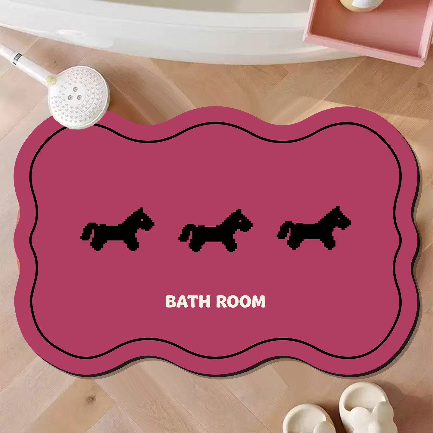 多巴胺卡通小马浴室地垫硅藻泥吸水防滑洗手间脚垫家用耐磨地毯,居家布艺,家用脚垫,淘宝优惠券,粉丝福利购,淘宝优惠卷