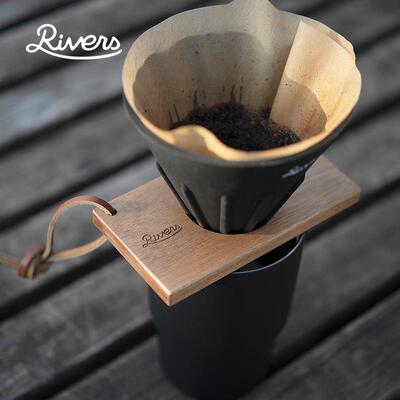 日本Rivers滤杯支架天然实木质手冲咖啡滴滤漏斗滤杯架搁板holder