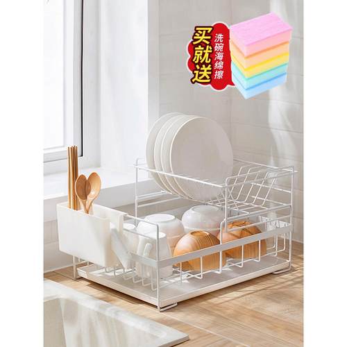 创意沥水架碗架碗柜双层晾放碗筷碗碟碗盘置物架厨房收纳储物架子