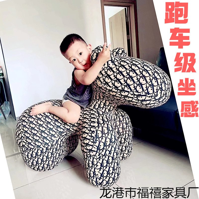创意小马椅网红马椅子儿童坐凳动物座椅落地摆件卧室客厅设计乔迁