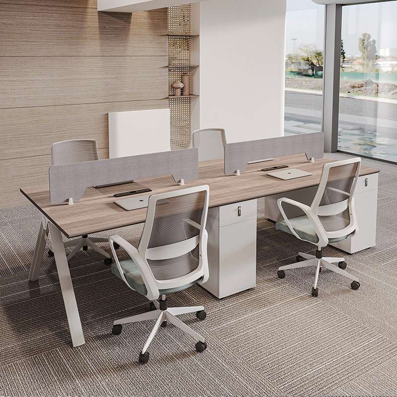 办公桌简约现代职员桌员工桌椅组合2/4/6/四人位屏风卡座电脑桌椅