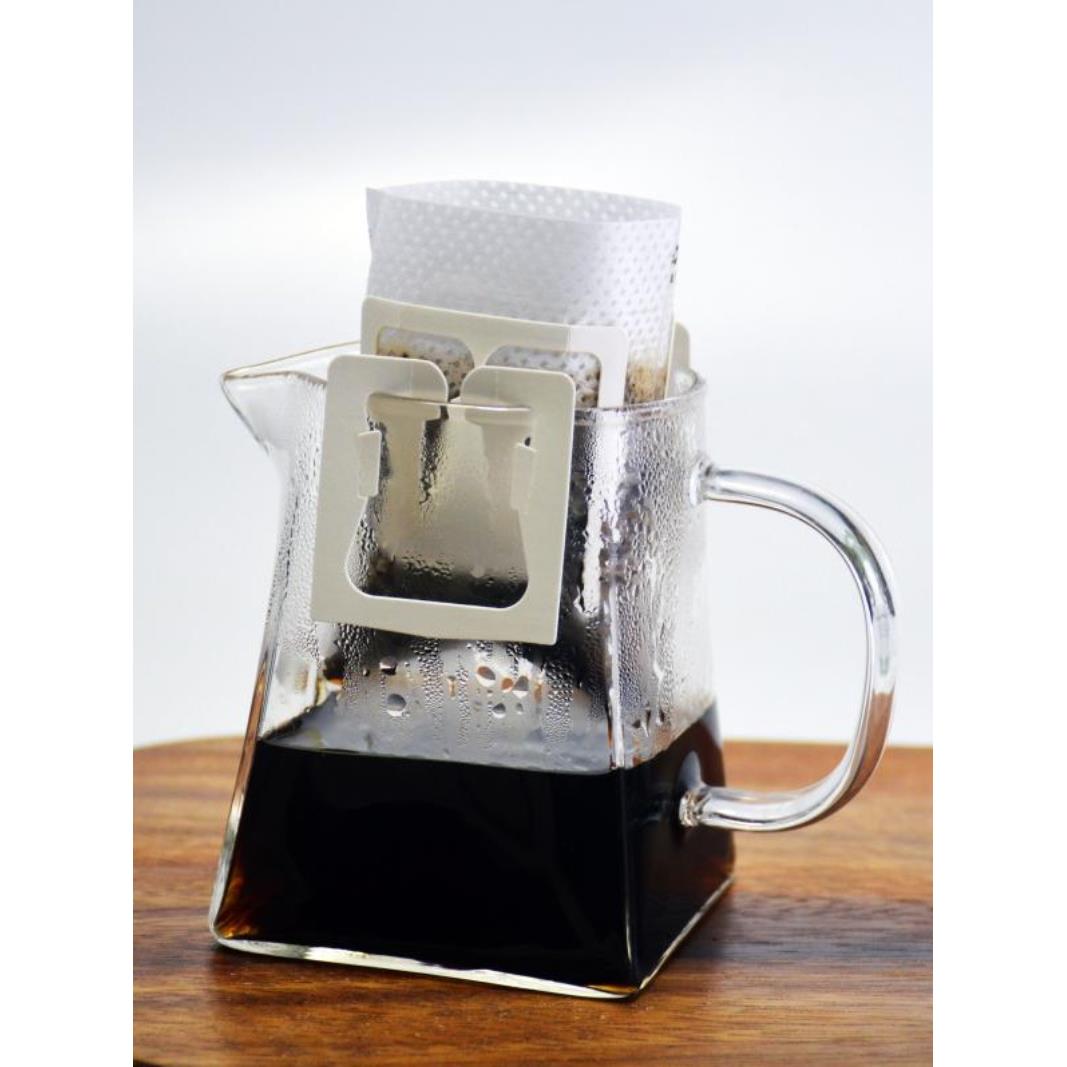 耐高温耐热玻璃方底咖啡分享壶滴漏家用V60手冲套装公道杯350ml