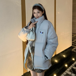 韩系时尚男女同款棉服2025年冬季巨好看超火小个子洋气宽松面包服