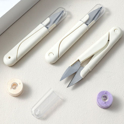 T剪刀/小A1pq808-手工小剪刀家用便携带盖十字绣修线头裁缝剪刀