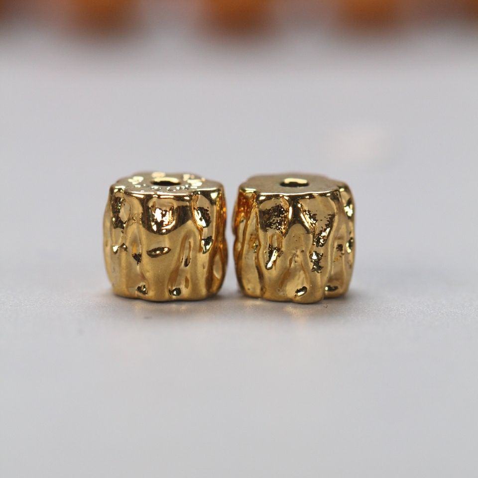 百香籽意大利8kn保色文玩配饰桶珠腰珠隔珠金色文玩配饰