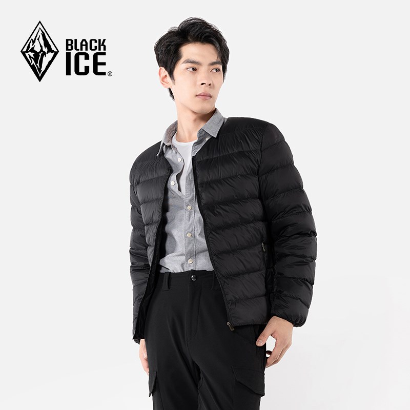 【清】黑冰黑冰男女百搭内胆轻薄圆领小件内搭羽绒保暖服外套8104