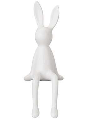 意式极简电视柜台面壁龛摆件长耳兔坐姿客厅玄关装饰品高级感小众