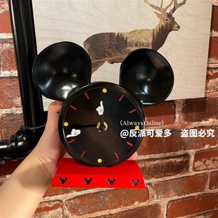 反派可爱多miki时钟卡通桌面台式摆件客厅简约北欧时尚家用纯手工