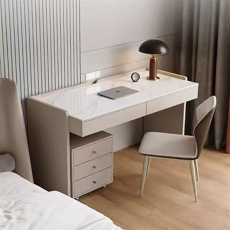 意式极简实木书桌轻奢现代书房抽屉学习桌电脑桌家用书桌办公桌