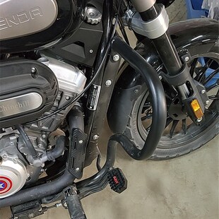 适用于奔达金吉拉300保险杠护杠摩托车改装尾箱架载物架折叠靠背