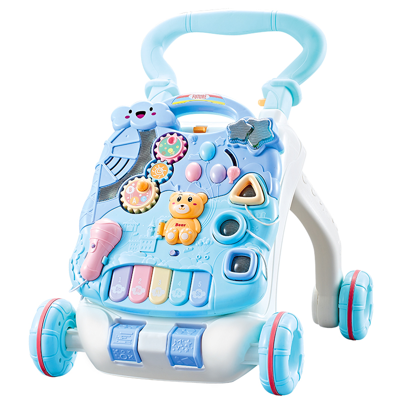 宝宝学步车手推车防侧翻婴儿学走路助步车学步推车玩具6-7-18个月