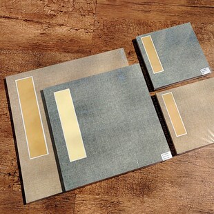 方形宣纸册页本空白正方形折子本手工风琴本素白三层夹双面生宣毛