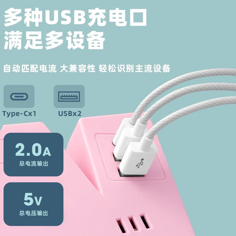 桌面创意插座多功能USB插排插线板转换器多孔插位电插板宿舍办公