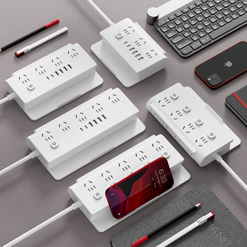 全铜多功能插座接线带USB多孔牛插线板两用智能家用插排插头办公