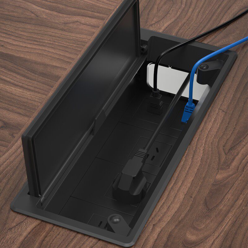 舒享盖板嵌入式办公电脑桌穿线孔盒隐藏孔盖出过线孔毛刷桌面插座