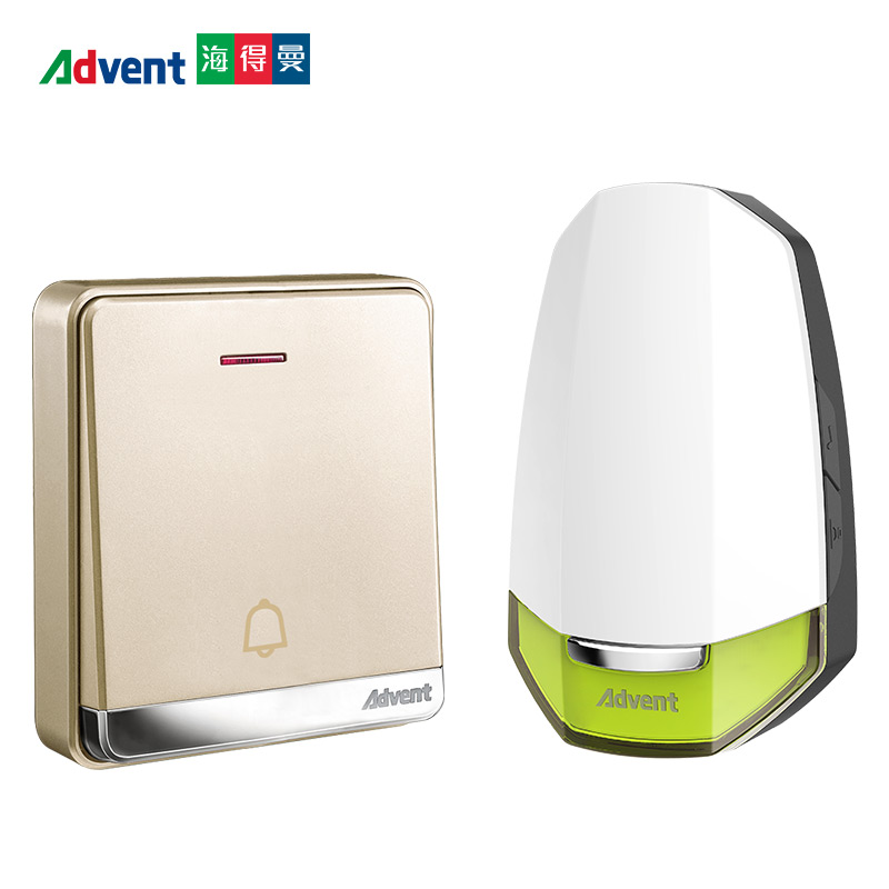 海得曼自发电门铃无线家用超远距离一拖二三户外T防水别墅电子遥