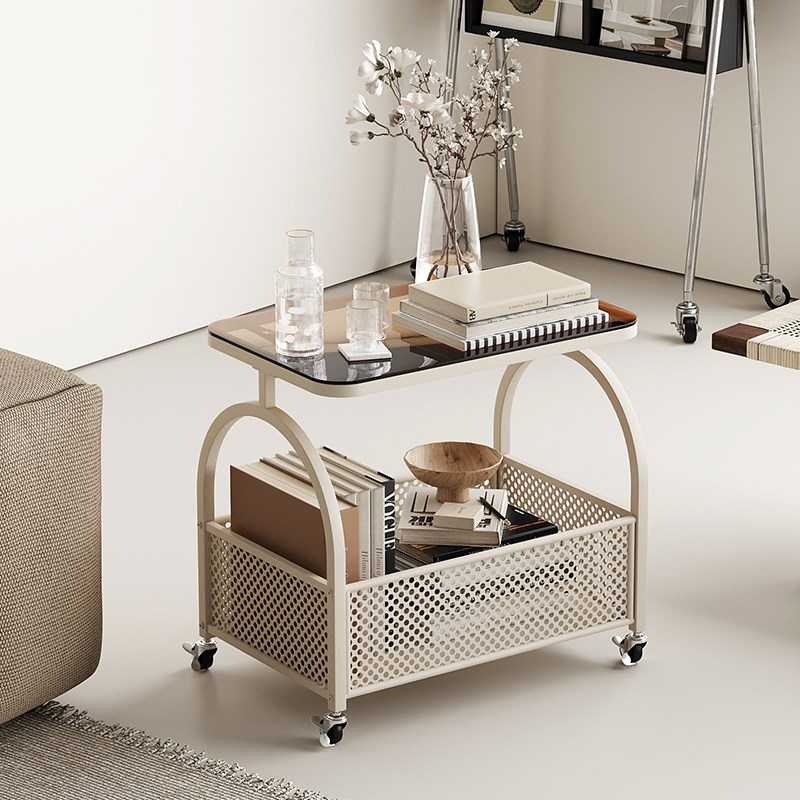 创意沙发边几小推车可移动奶油y风小户型置物架带轮现代简约小茶