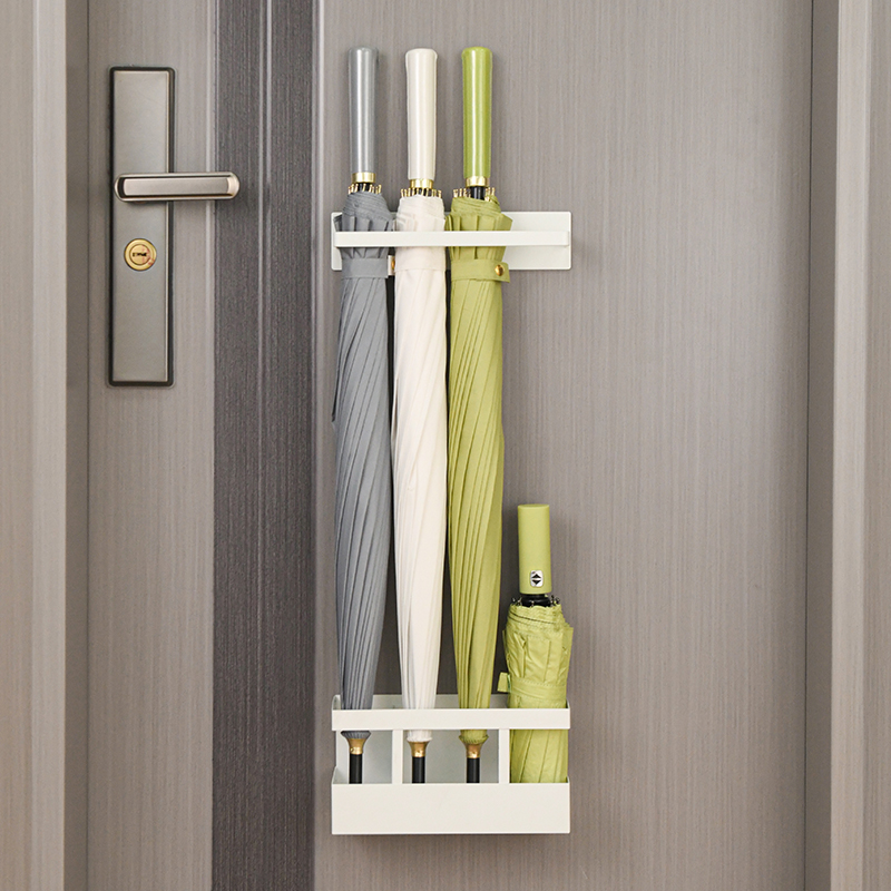 磁吸雨伞架家用入户门口长柄雨伞收纳壁挂防盗R门后磁铁伞架置物