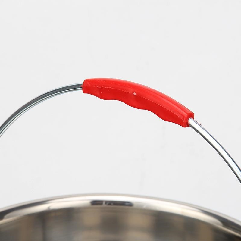 不锈钢水桶手提式幼儿园家用带盖子提桶J油桶垃圾分类食堂提水桶