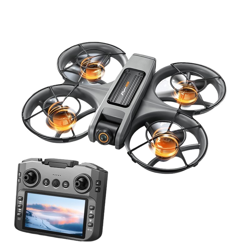 S156无刷无人机遥控带屏穿越机航拍高清四轴飞行器光流DOE