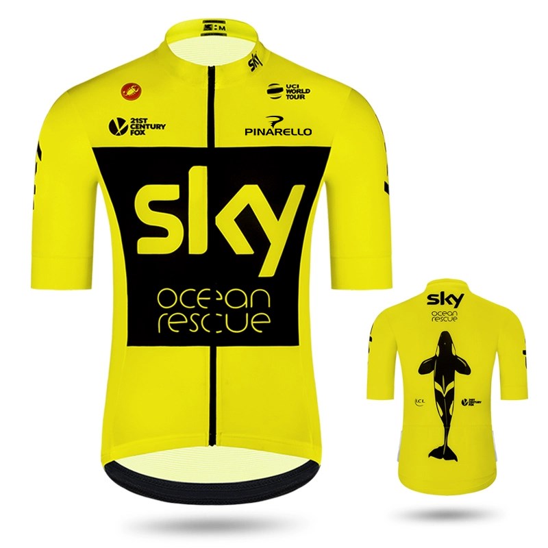 拯救海洋Y天空高端春夏长短袖骑行服山地公路单车队版上衣男女