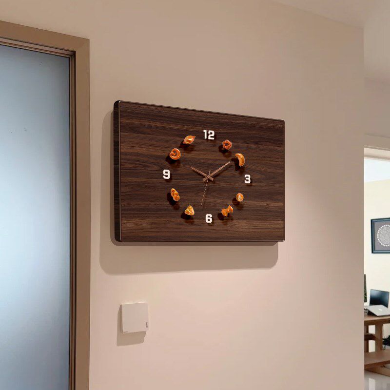 2025新款电表箱装饰画遮挡带钟表中古风diy磁吸配电箱开关盒挂画