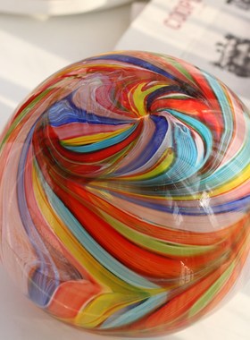 意器 琉璃摆件彩虹星球现代简约家居客厅样板间装饰品电视柜橱窗