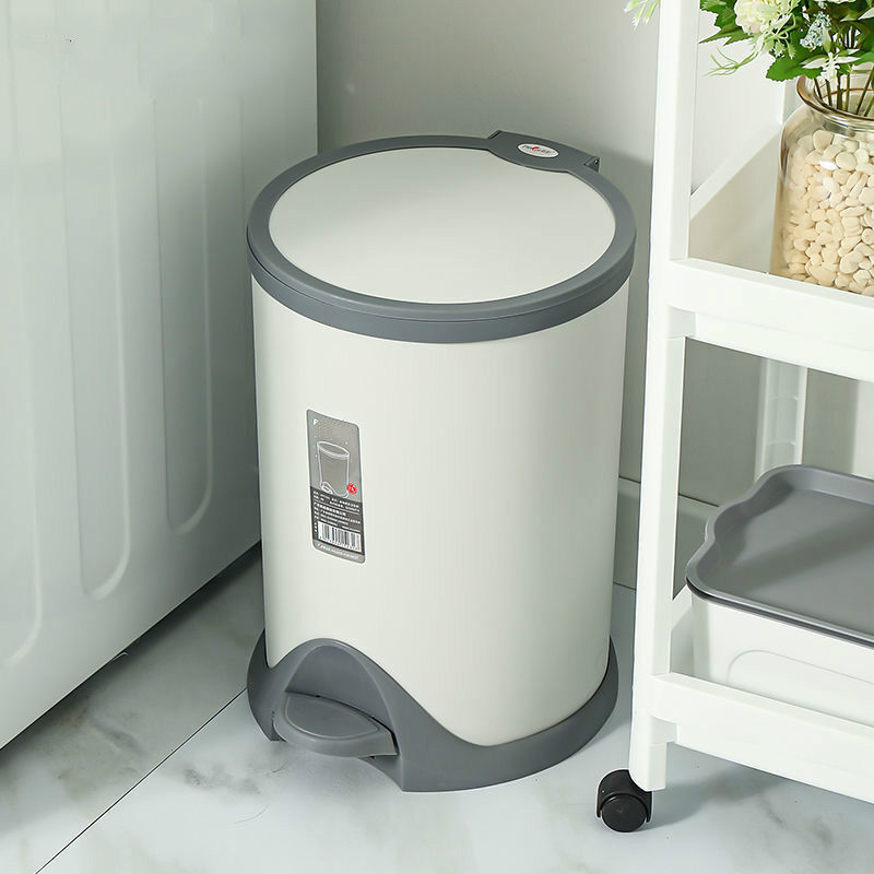 家用带盖脚踩垃圾桶厨o房卫生间客厅垃圾桶气压缓降防臭脚踏式加