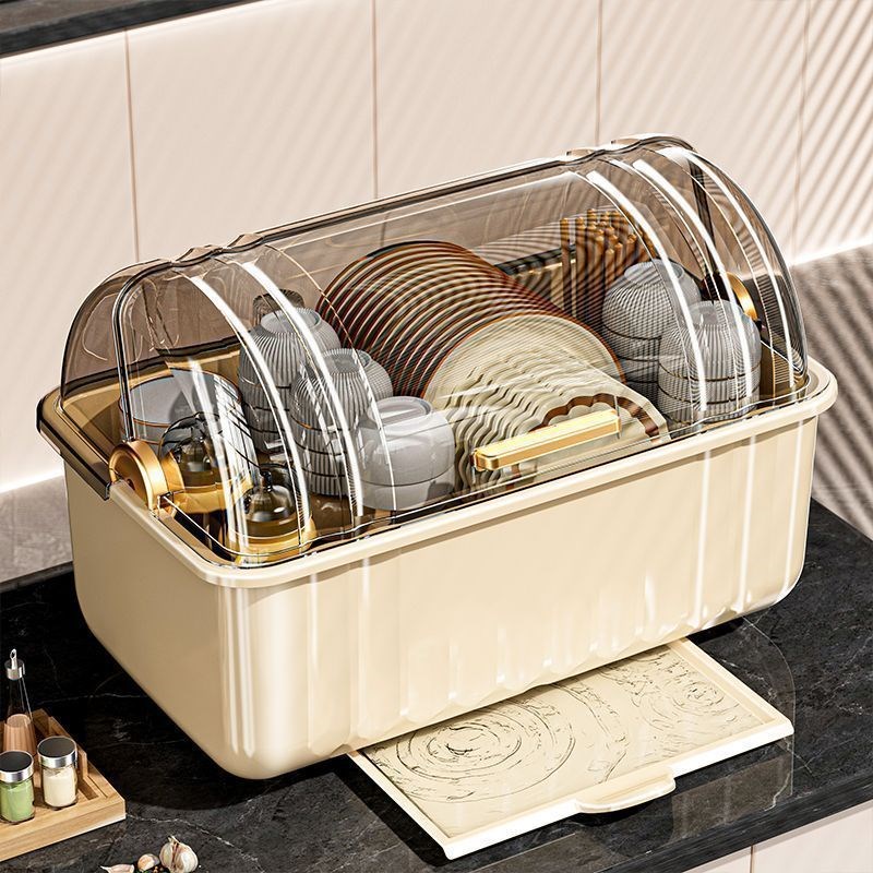 碗碟收纳架碗柜家用厨p房带盖沥水碗盘置物架放餐具盘子碗筷收纳