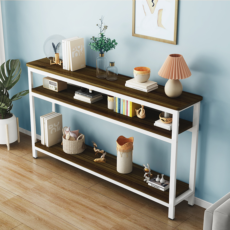 客厅沙发后置物架靠墙落地三层2x5/35CM窄桌子缝隙长条桌床边窄桌