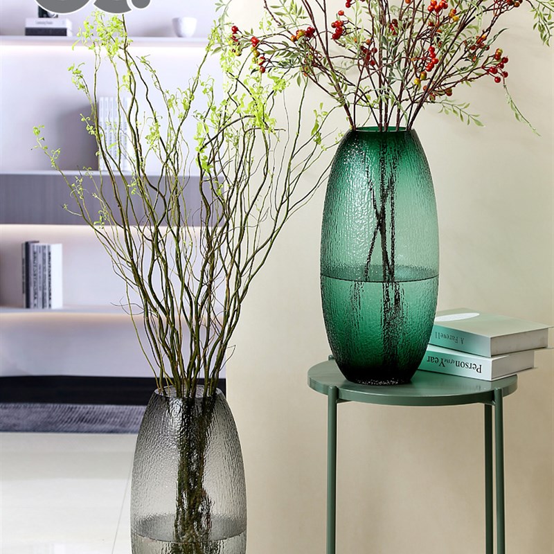 特大号花瓶落地重工玻璃水培富贵竹马F醉木吊钟高50厘米原创网红