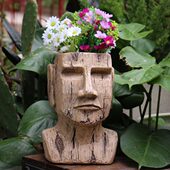 户外花园装 饰品创意石像大号花盆庭院子阳台布置多肉花缸花器摆件