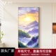 紫气东来入户门玄关装 山水画 饰画背有靠山客厅走廊过道悬挂画竖版