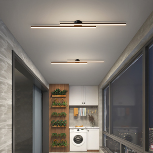 网红长条过道走廊阳台简约现代衣帽间轻奢入户门厅玄关led吸顶灯