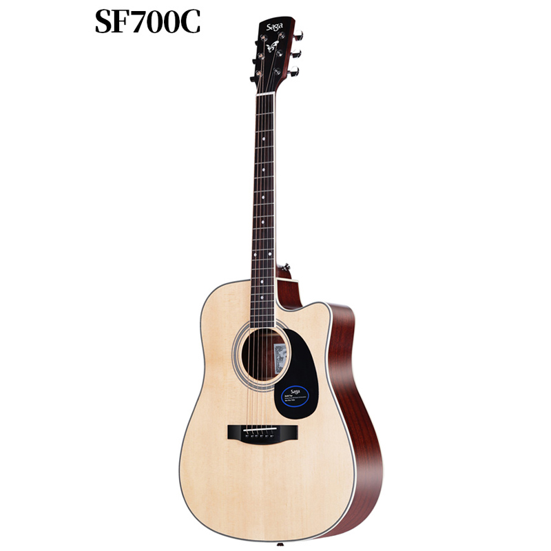 Saga sf700萨迦单板吉他初学者面单40寸41寸男女生民谣入门SA700C